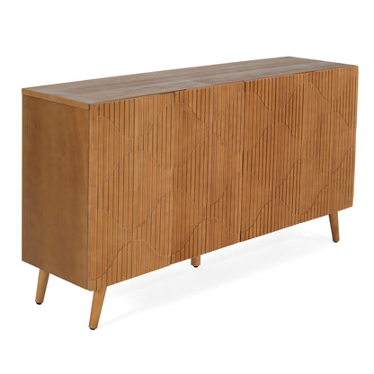 Meliora Modern Fluted Sideboard with Adjustable Shelves