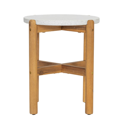 Outdoor 3 Pieces Chat Set 2 Patio Club Chairs  and 1 End Table  With Water-resistant cushions