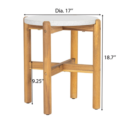 Outdoor 3 Pieces Chat Set 2 Patio Club Chairs  and 1 End Table  With Water-resistant cushions