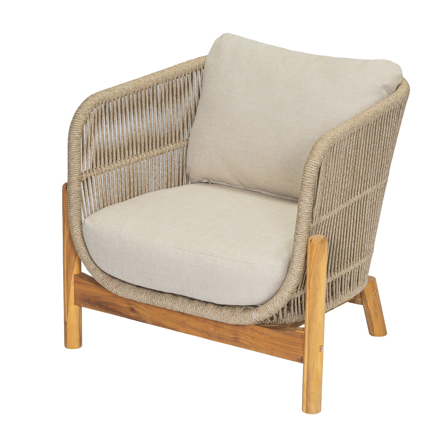 Outdoor 3 Pieces Chat Set 2 Patio Club Chairs  and 1 End Table  With Water-resistant cushions