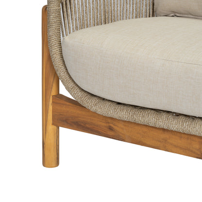 Outdoor 3 Pieces Chat Set 2 Patio Club Chairs  and 1 End Table  With Water-resistant cushions