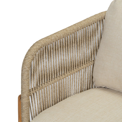 Outdoor 3 Pieces Chat Set 2 Patio Club Chairs  and 1 End Table  With Water-resistant cushions