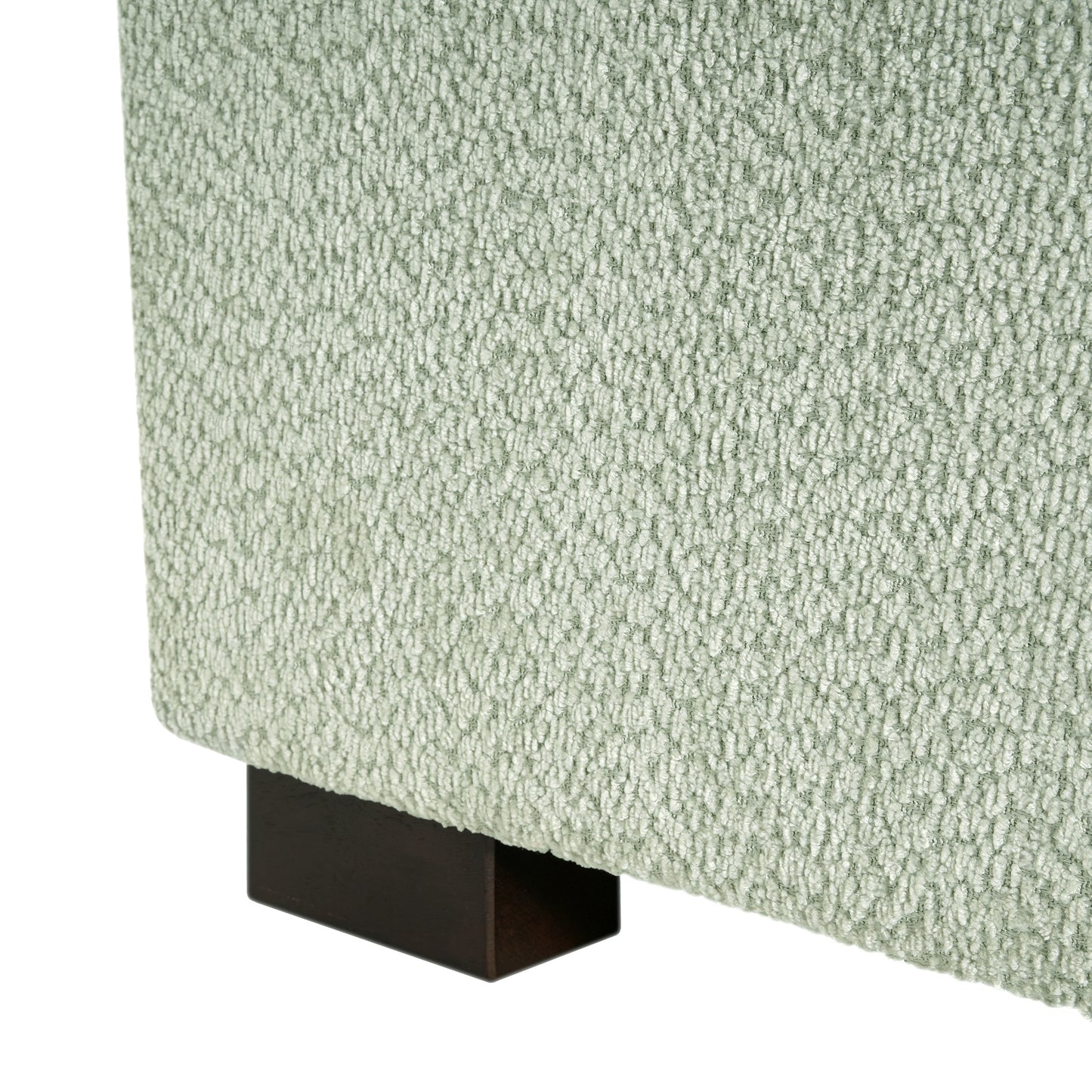 Hopehorizon Rectangle Chenile Solid Wood Storage Ottoman Chenille