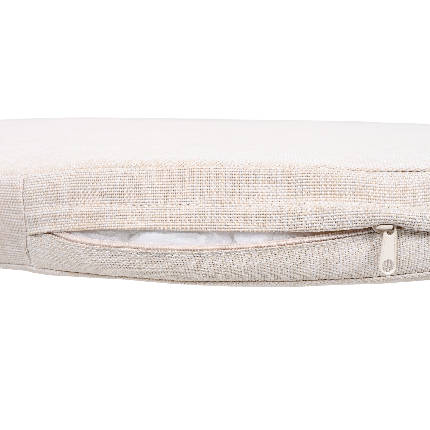 Godric Acacia Wood Outdoor Dining Chairs 2-Pack with Mix White Rope Handles, Washable Waterproof Beige Cushions, 400 lbs Capacity