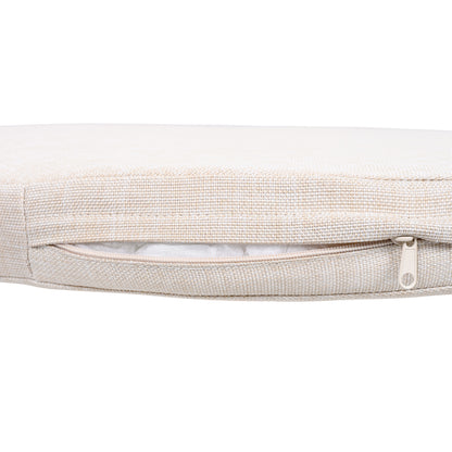 Godric Acacia Wood Outdoor Dining Chairs 2-Pack with Mix White Rope Handles, Washable Waterproof Beige Cushions, 400 lbs Capacity