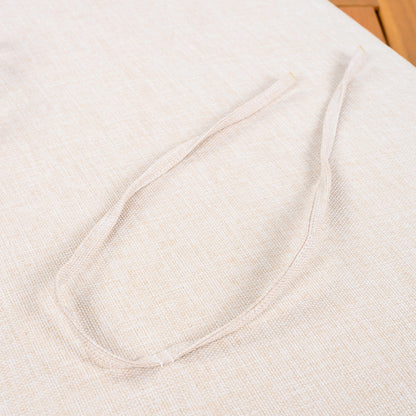 Godric Acacia Wood Outdoor Dining Chairs 2-Pack with Mix White Rope Handles, Washable Waterproof Beige Cushions, 400 lbs Capacity