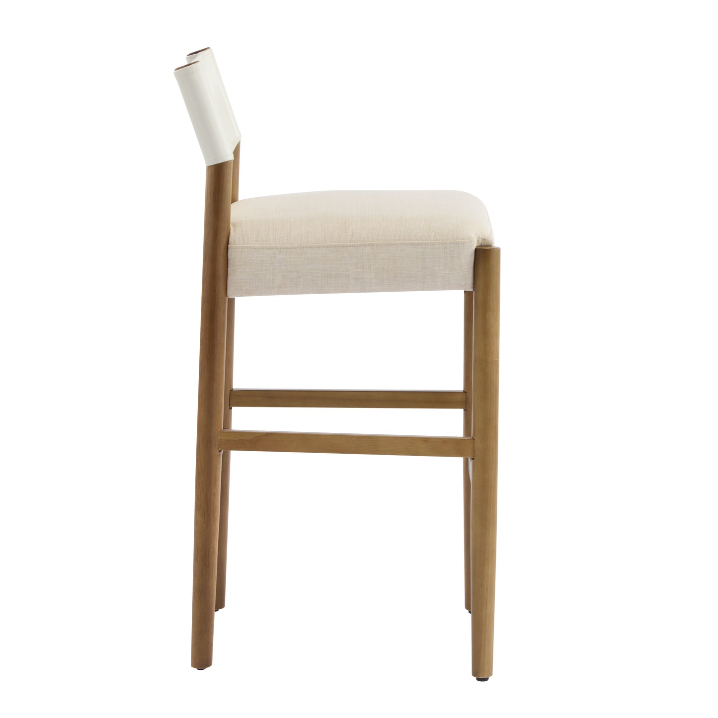 Wrenar Modern Solid Wood Bar Stool with Polyester Cushion,Set of 2
