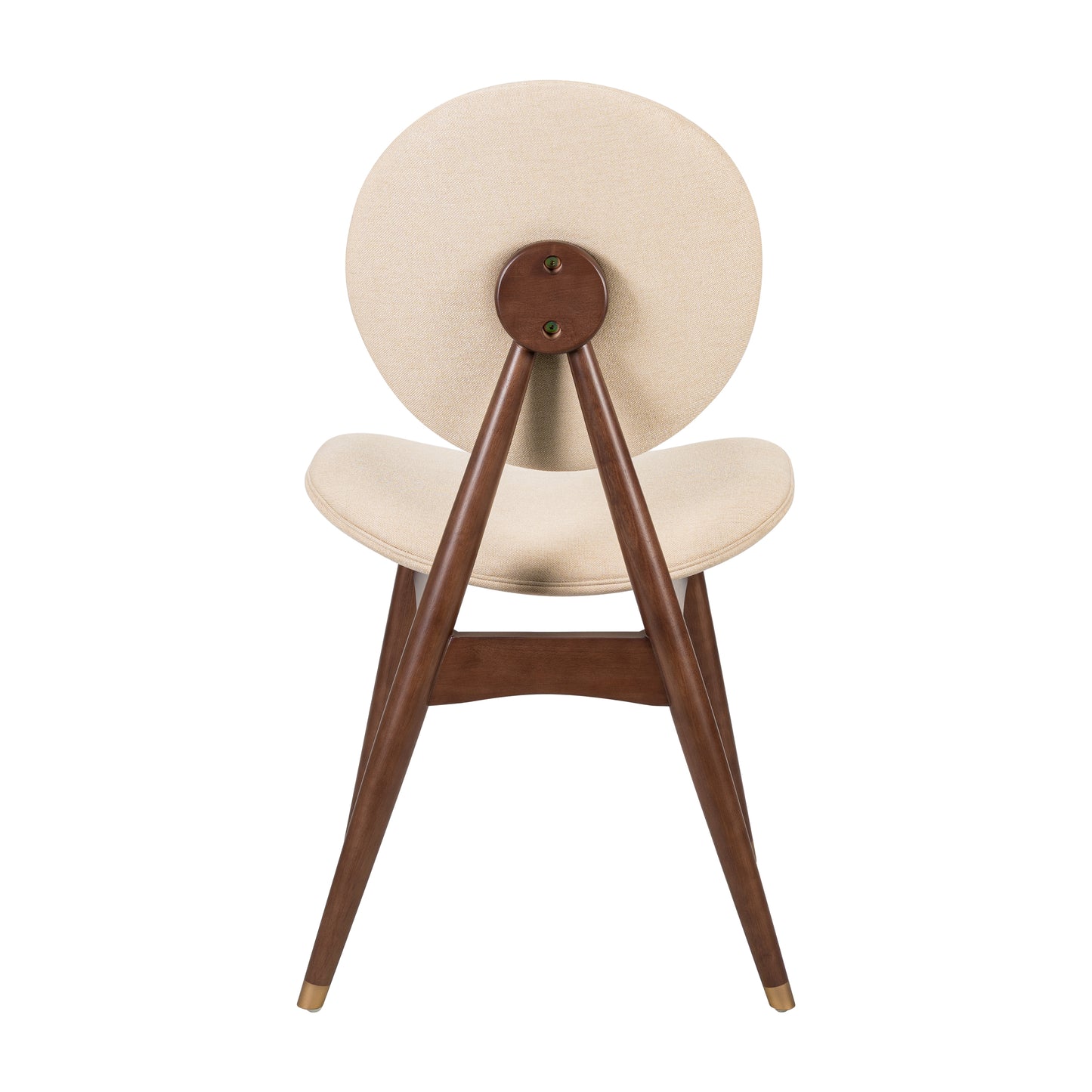 Nomi Upholstered Dining Chair with Curved Back Support and Solid Wood Frame