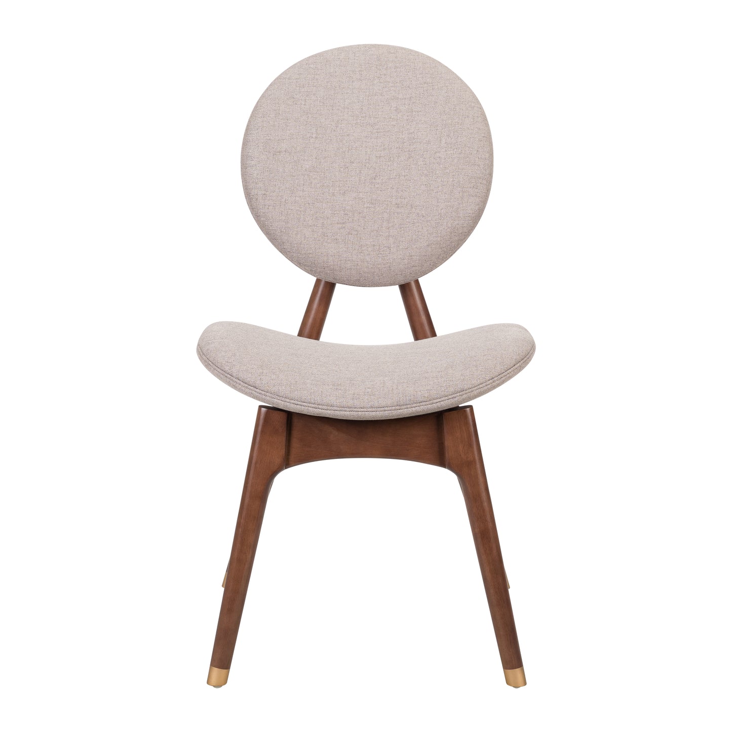 Nomi Upholstered Dining Chair with Curved Back Support and Solid Wood Frame