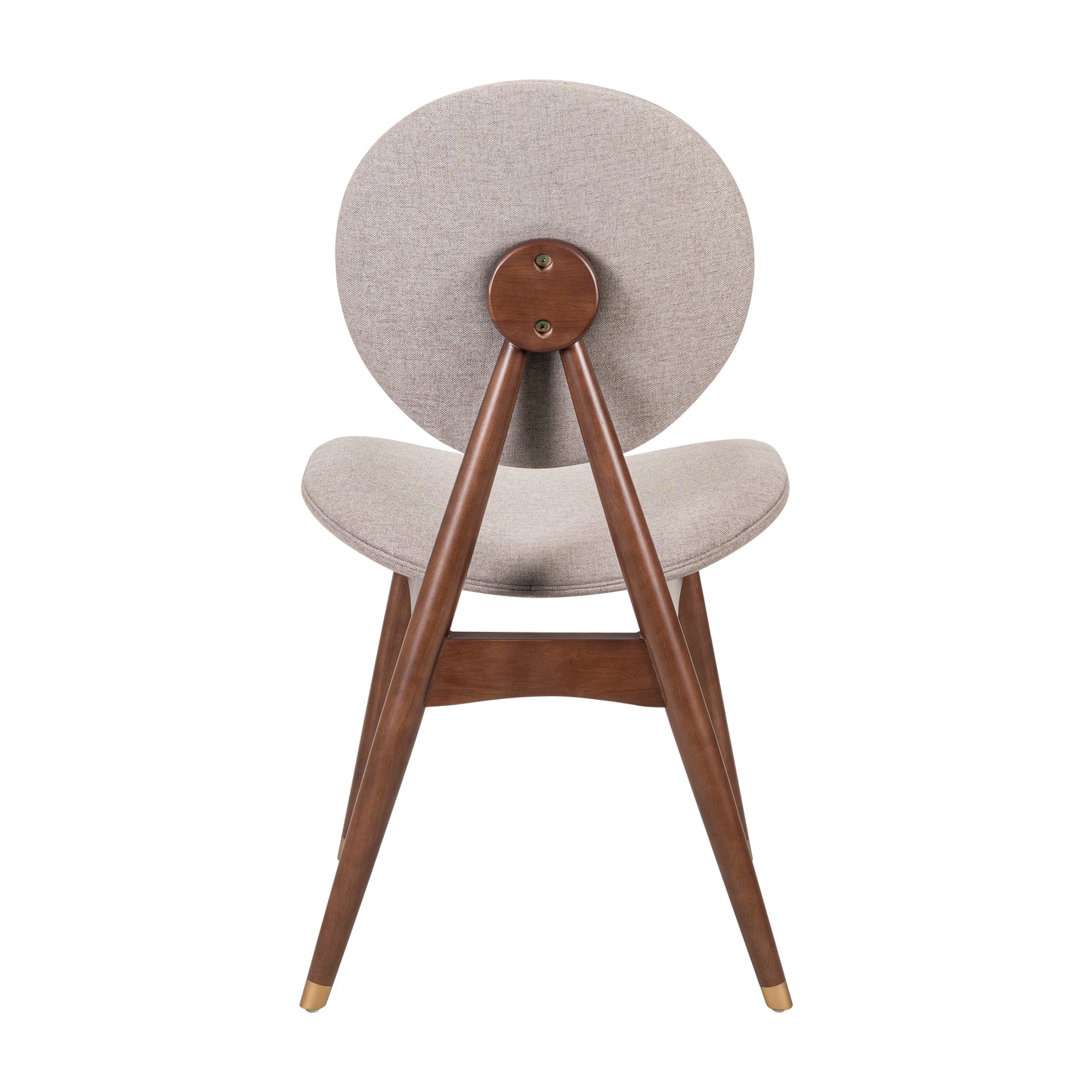 Nomi Upholstered Dining Chair with Curved Back Support and Solid Wood Frame