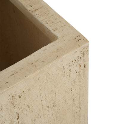 Mistry MGO Handmade Rectangle Planter Box,Travertine