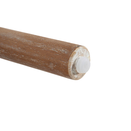 Nierbo Natural Rubber Wood & Fabric Bar Stool,Set of 2