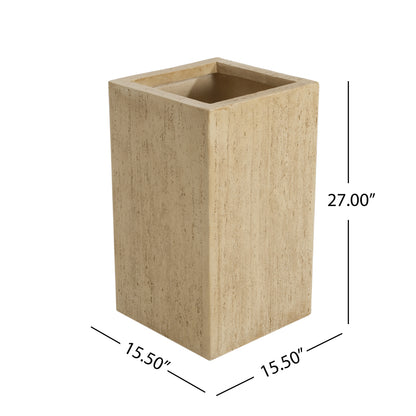 Mistry MGO Handmade Rectangle Planter Box,Travertine