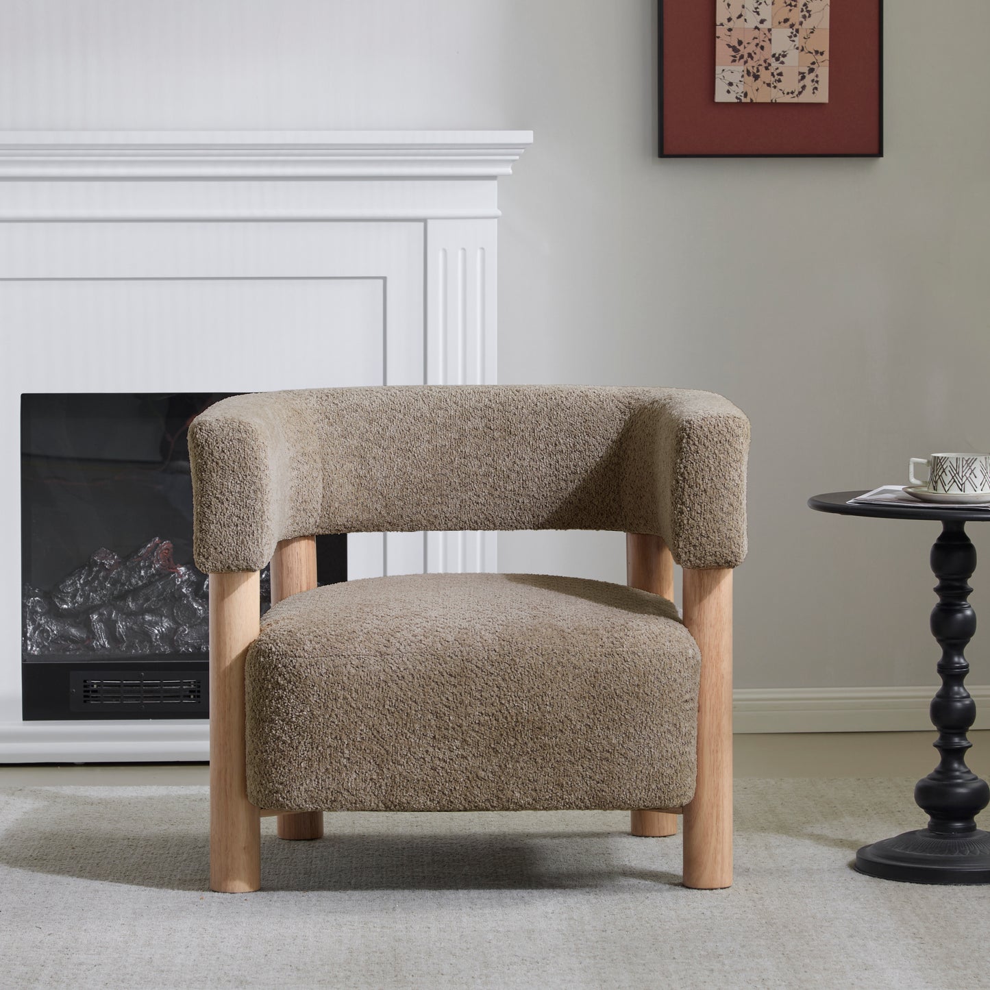 Trailthorn Boucle Upholstered Accent Arm Chair