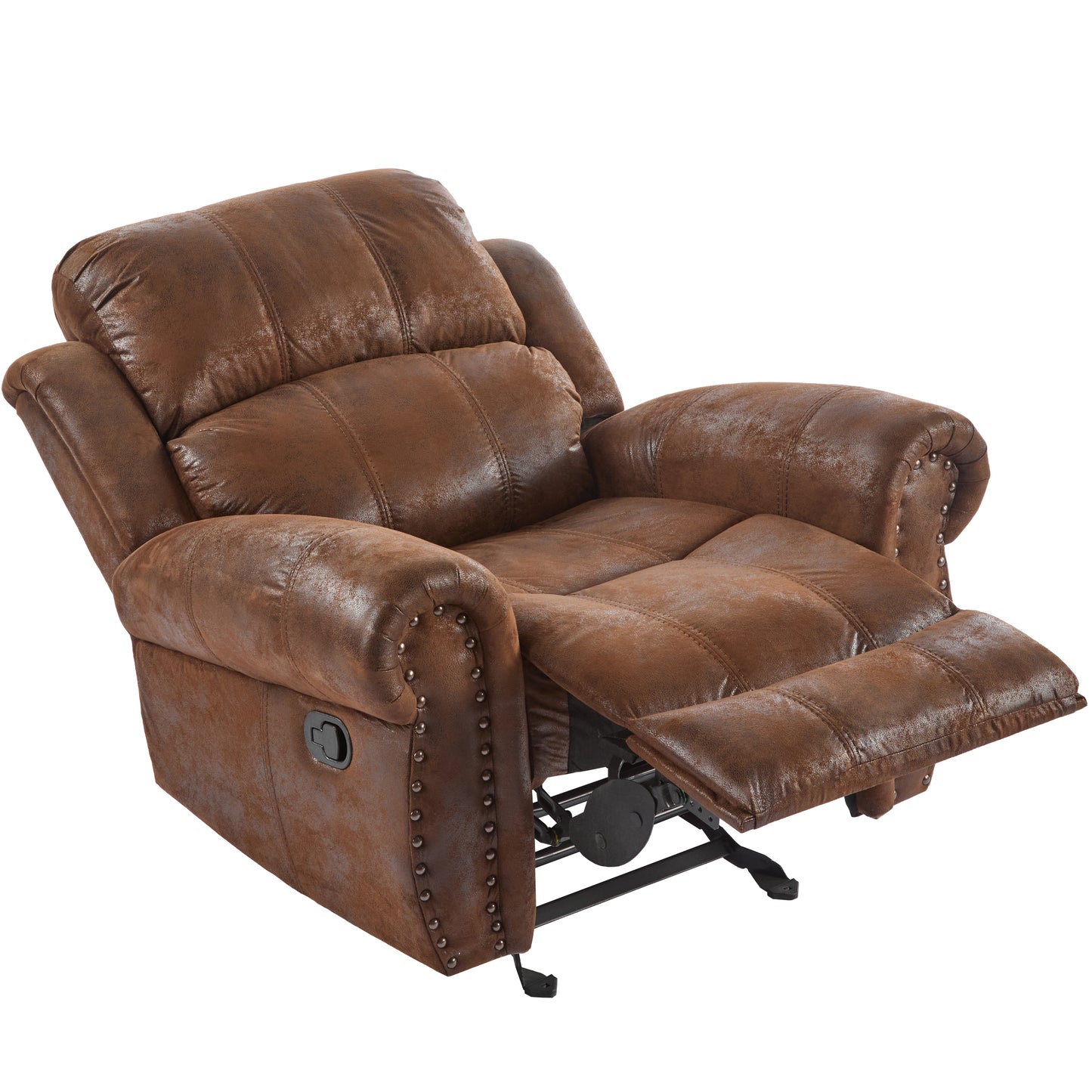 Isellen Suede Manual Glider Standard Recliner