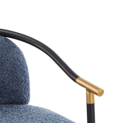 Marovian 26" H Upholstered Counter Stool with Metal Frame