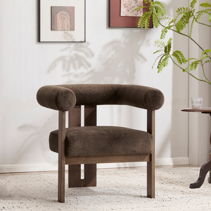 Nuvira Modern Upholstered Velvet Accent Arm Chair