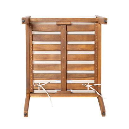 Dorianis Acacia Wood Outdoor Dining Chair with Cushion (Set of 2)