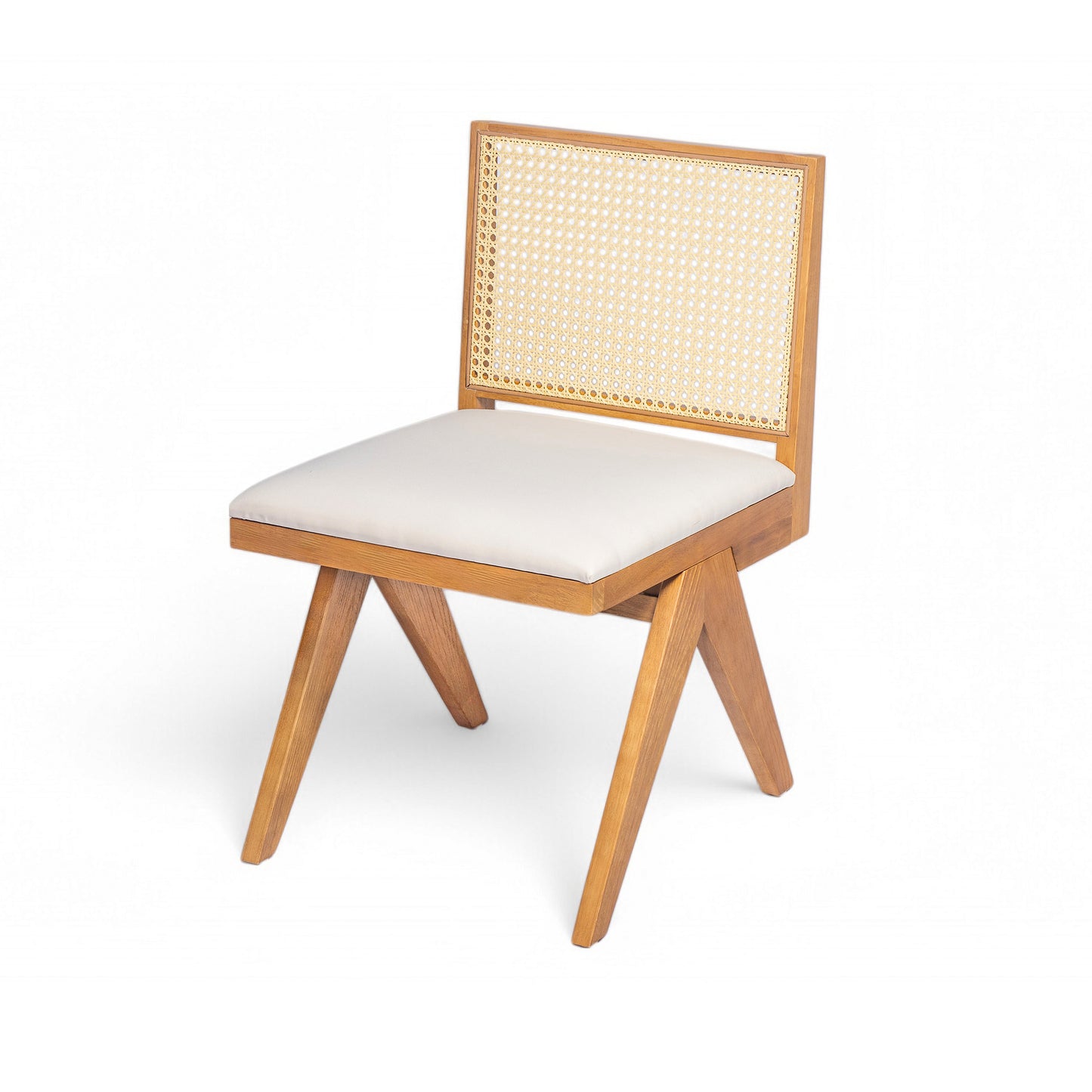 Chandian Dining Room Chairs, Cane Upholstered Kitchen Chairs Side Chairs With Cushion,Set of 2