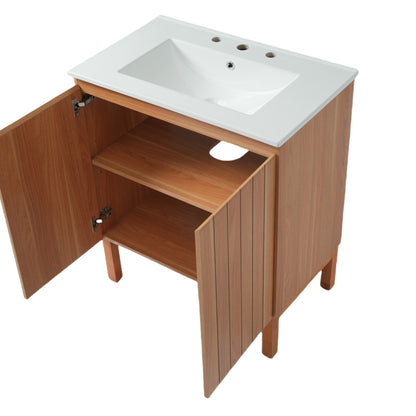 Codexine Vintage Bathroom Vanity Cabinet with Ceramic Sink