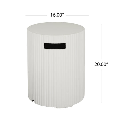 Alarion Outdoor Fire Pit Table Set – 40,000 BTU Propane Fire Pit with Matching Tank Holder