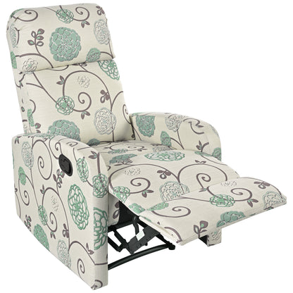 Elarra Modern Recliner Manual Recliner Home Theater Manual Recliner Chair with Adjustable Backrest