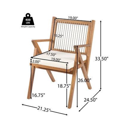 Vorynthae Patio Dining Chair with Cushion (Set of 2)