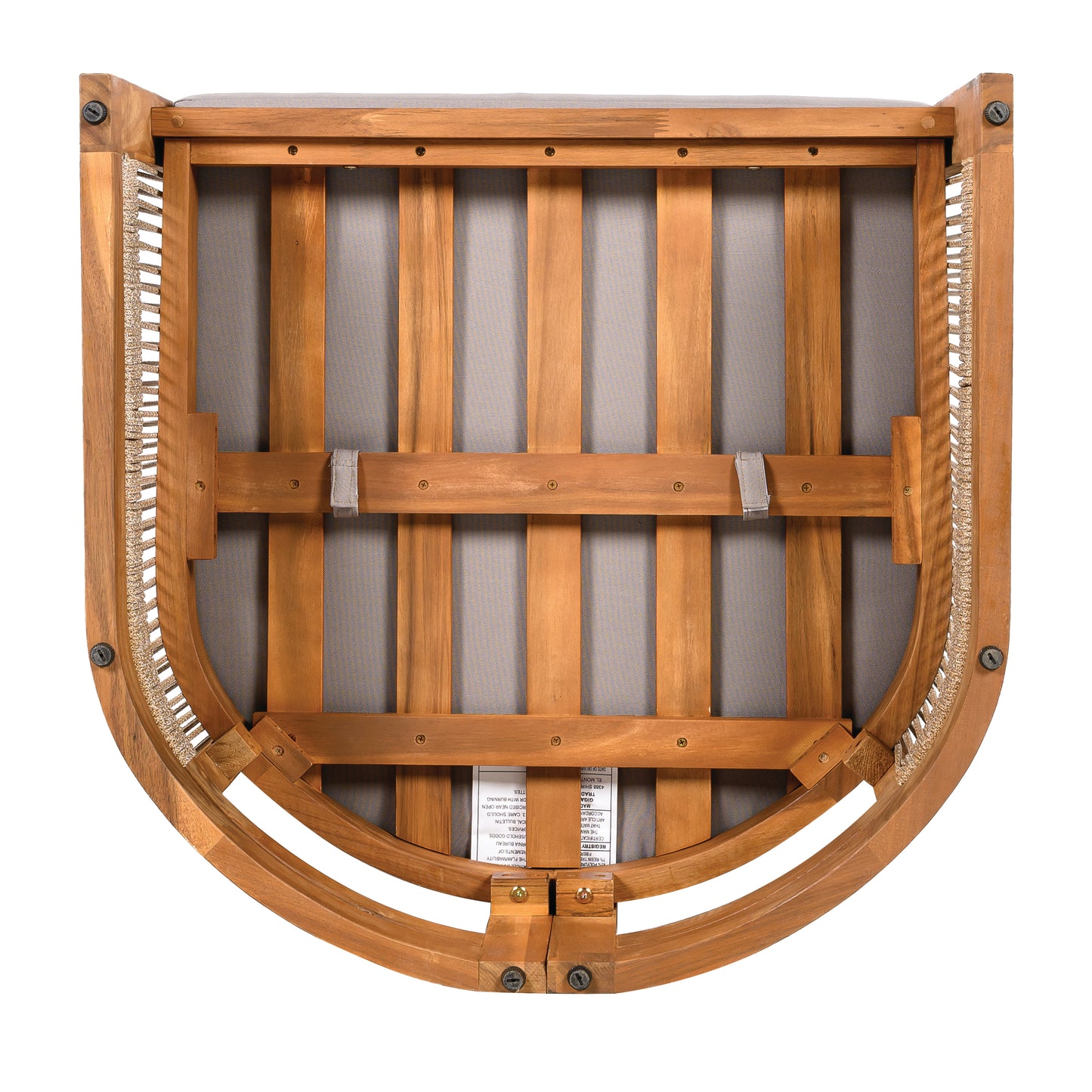 Zumawanel Premium Acacia Wood Outdoor Club Chair with  Water-Resistant Cushions