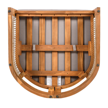 Zumawanel Premium Acacia Wood Outdoor Club Chair with  Water-Resistant Cushions