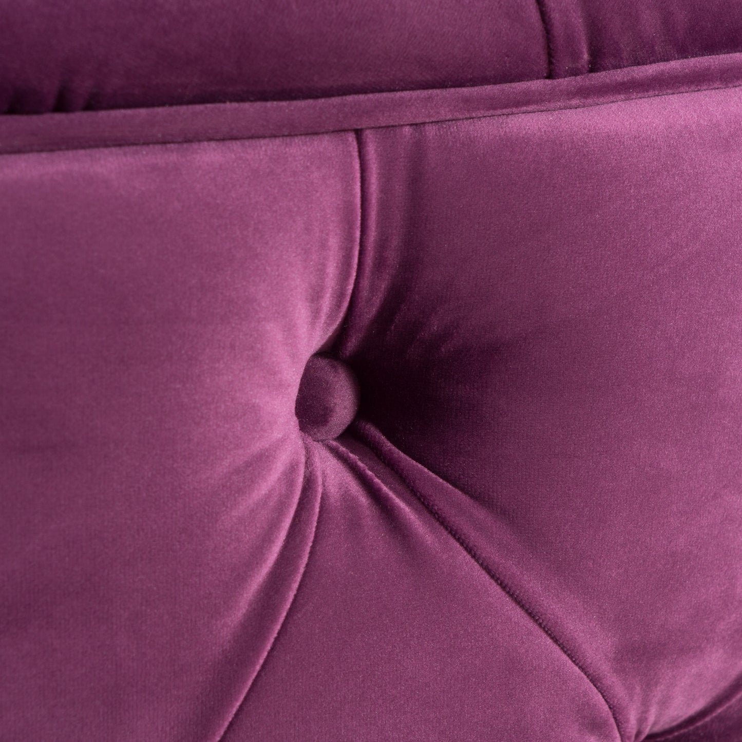 Solvista Velvet Button Tufted Stitched Round Footstool