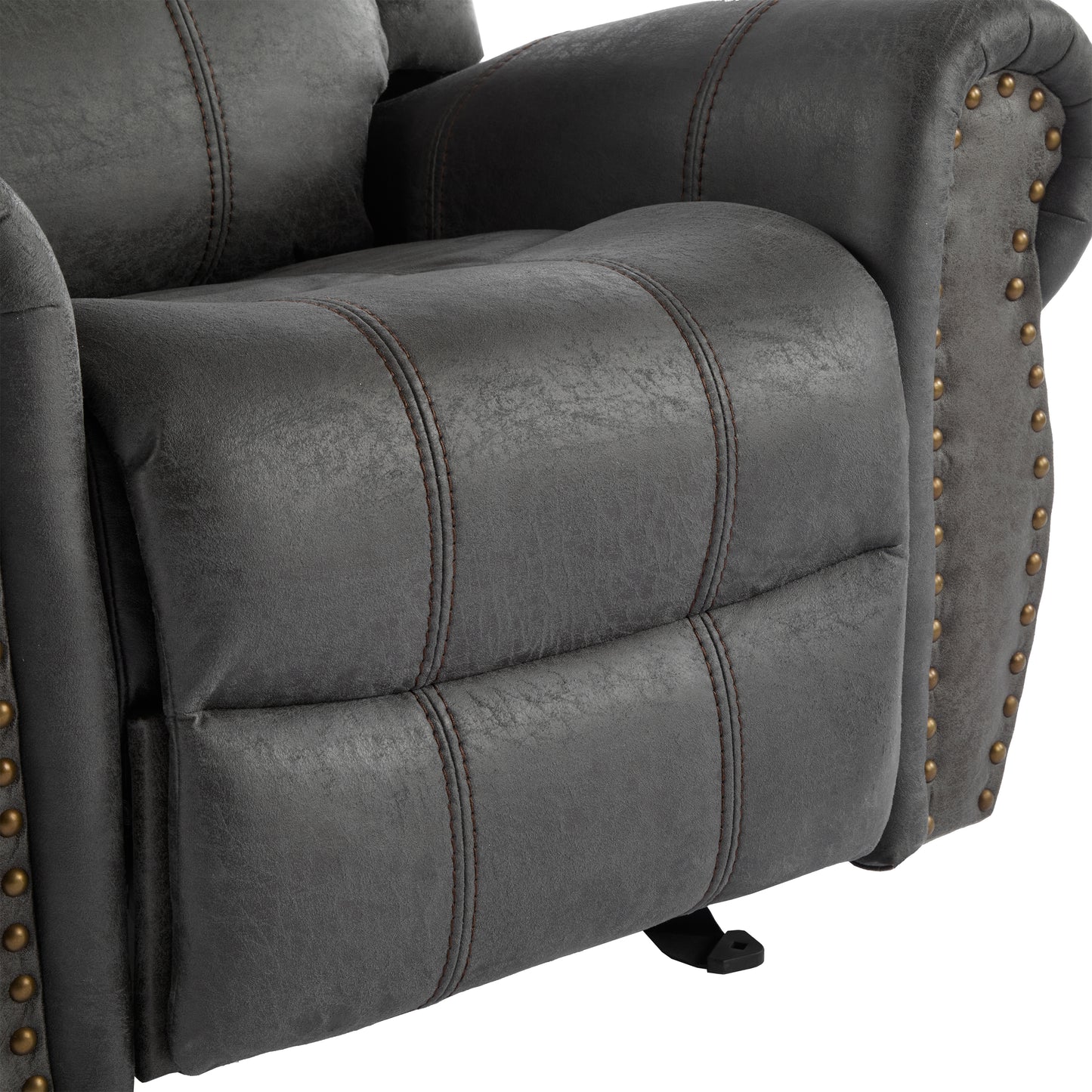 Isellen Suede Manual Glider Standard Recliner