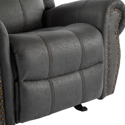 Isellen Suede Manual Glider Standard Recliner