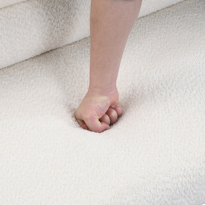 Aetherin Upholstered Dining Bench, Boucle Ottoman for Dining Room, Bedroom, Living Room