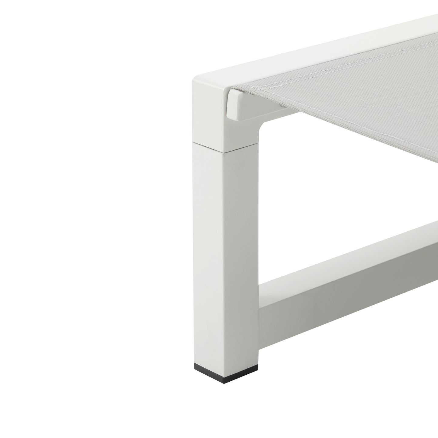 Tavilinin 5-Level Adjustable Outdoor Chaise Lounge, Durable Aluminum Frame & Textilene Mesh