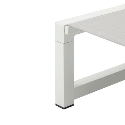 Tavilinin 5-Level Adjustable Outdoor Chaise Lounge, Durable Aluminum Frame & Textilene Mesh