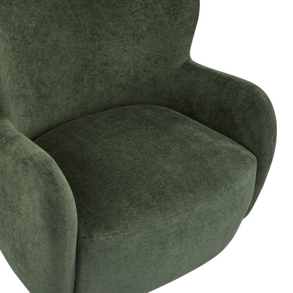 Zoe Fabric Wingback Accent Chairs Single Sofa