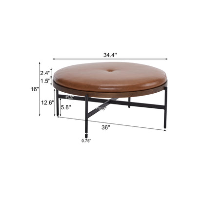 Lyricie Modern Round Ottoman Bench Table