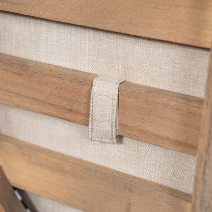 Maelrik Outdoor Acacia Wood Patio Chair with Cushions