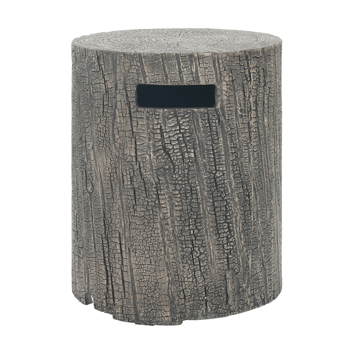 Morvyn Outdoor Fire Pit & Side Table Set – 30,000 BTU Propane Fire Pit + 16x20" Tank Holder,Light Grey