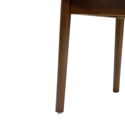 Lumene Contemporary Upholstered Side Chair with Soild Wood Legs and Curved Back (Set of 2)