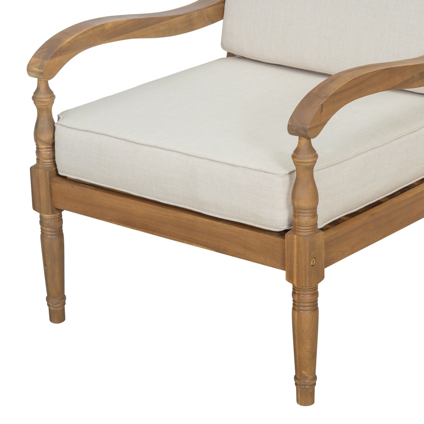 Selyric Acacia Luxe Outdoor Patio Chair with Cushions,Wooden Club Chairs,Set of 2