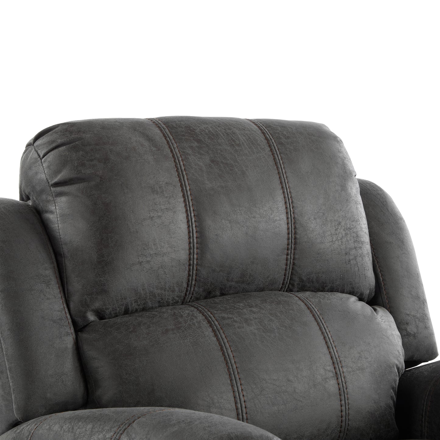 Isellen Suede Manual Glider Standard Recliner