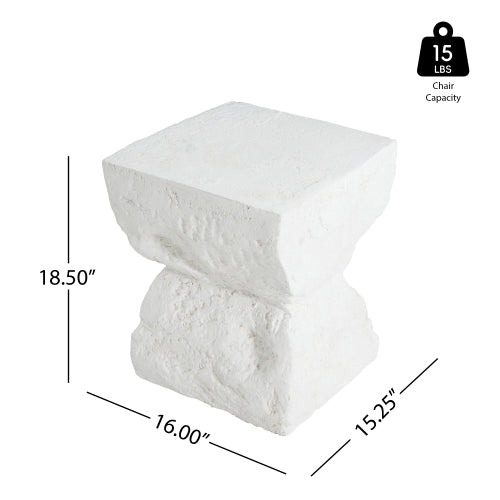 Caleo Outdoor Paito Modern Minimalist MGO Side Table, White