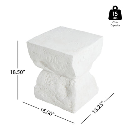 Caleo Outdoor Paito Modern Minimalist MGO Side Table, White