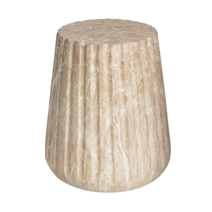 Ythariar Outdoor Cleme Carved Side Table