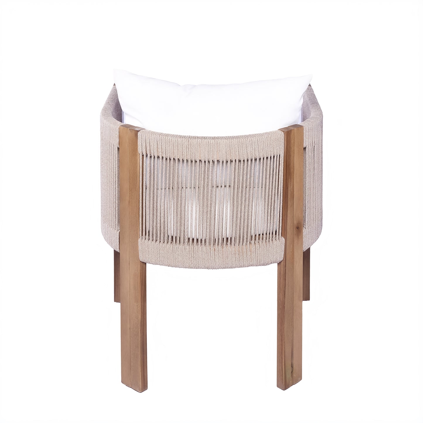 Matera Modern Wood Patio Dining Chair (Set of 2)