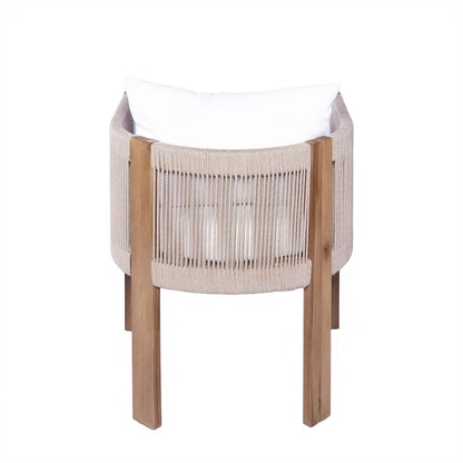 Matera Modern Wood Patio Dining Chair (Set of 2)