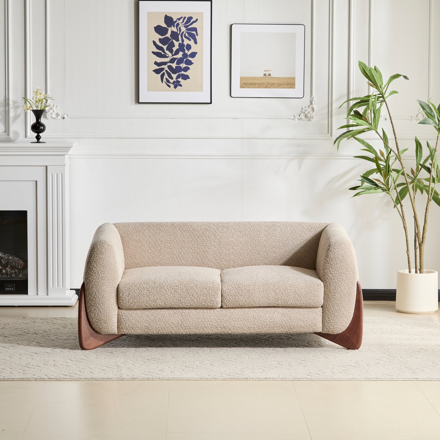 Amberlyn Modern Upholstered Loveseat