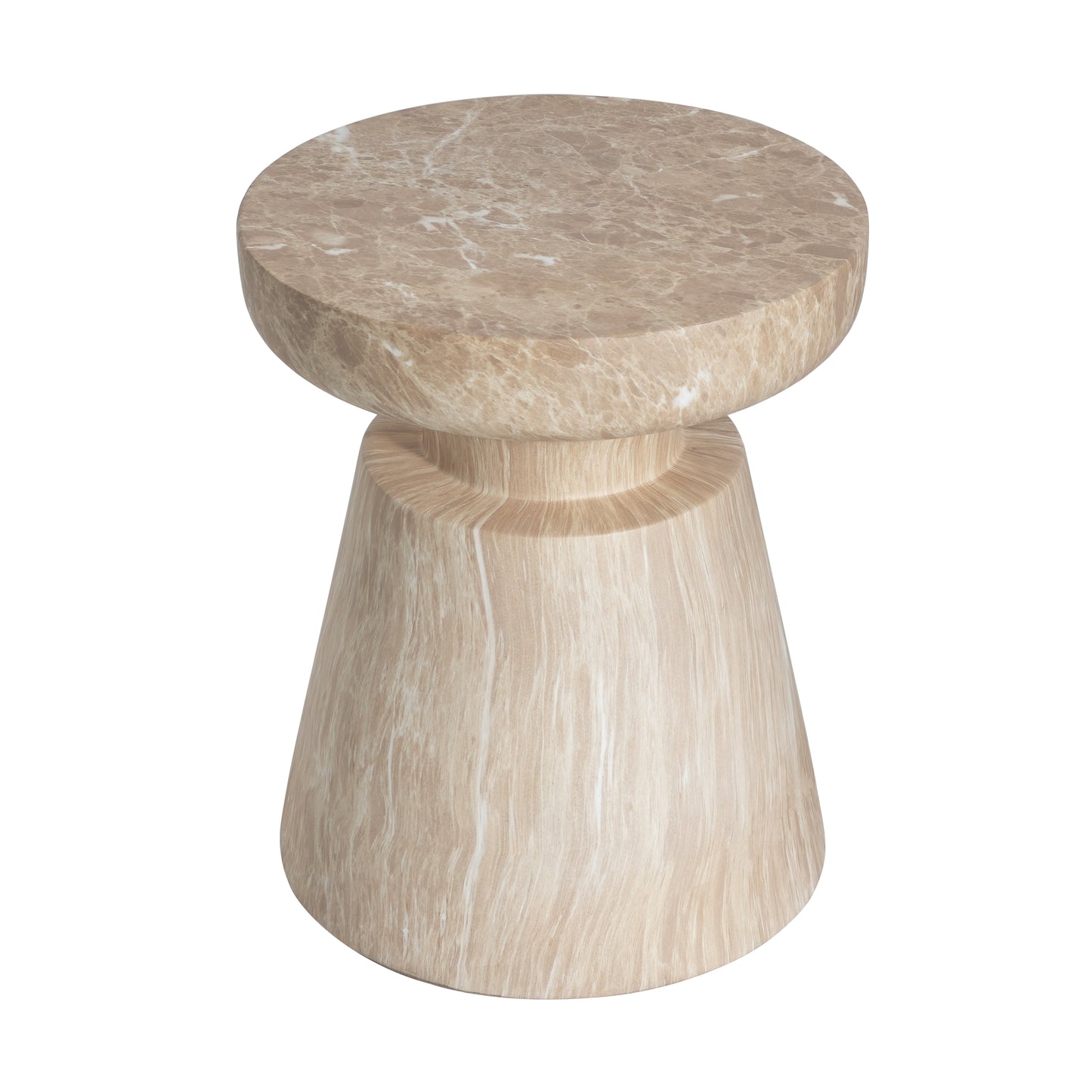 Orvellan Outdoor Ponti Travertine Side Table