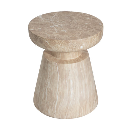 Orvellan Outdoor Ponti Travertine Side Table